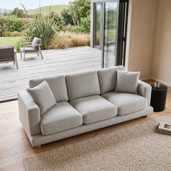 Ella 3 Seater Sofa, Light Grey