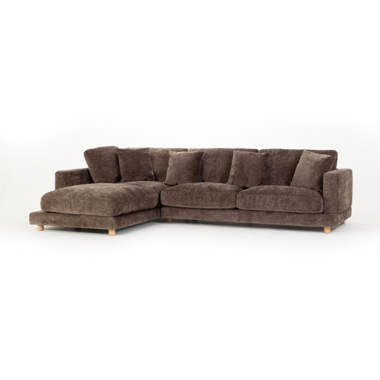 Ella Left Hand Facing Chaise Sofa, Mushroom