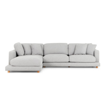 Ella Left Hand Facing Chaise Sofa, Light Grey