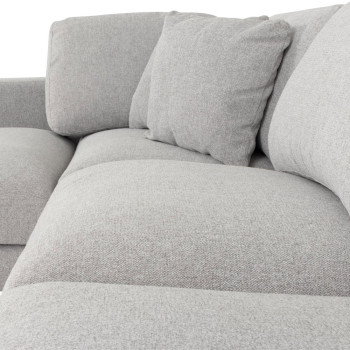 Ella Left Hand Facing Chaise Sofa, Light Grey