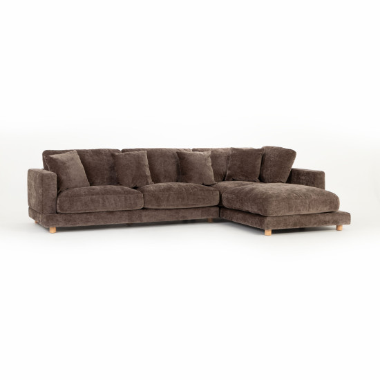 Ella Right Hand Facing Chaise Sofa, Mushroom