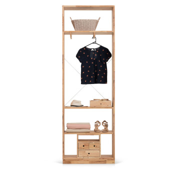 Woodwall Narrow Shelf Unit, Light