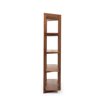 Woodwall Room Divider With Shelves, Dark