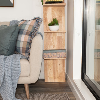 Woodwall Ladder Bookshelf, Light