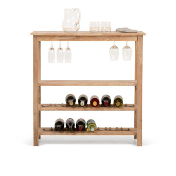 Woodwall Wine Rack, Light