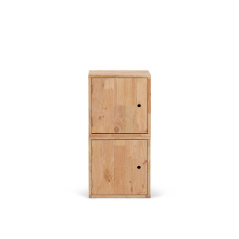 Woodwall 1x1 Cube with Door - Set of 2, Light