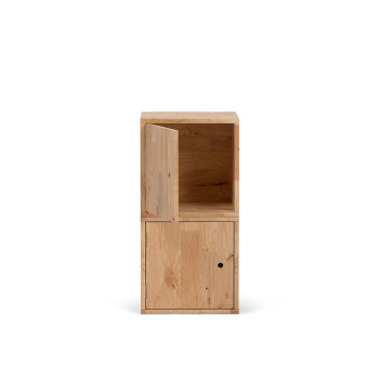 Woodwall 1x1 Cube with Door - Set of 2, Light