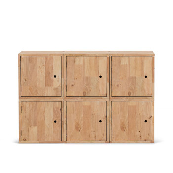Woodwall 1x1 Cube with Door - Set of 2, Light