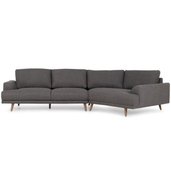 Mason Angular Chaise Charcoal | Modern Lounge NZ