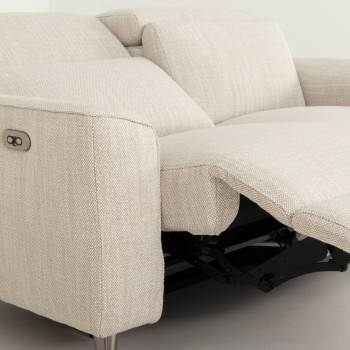 Kayla 2 Seater Electric Recliner, Cream