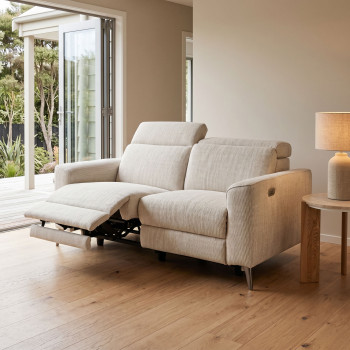 Kayla 2 Seater Electric Recliner, Cream