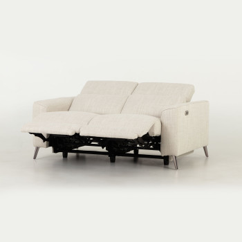 Kayla 2 Seater Electric Recliner, Cream
