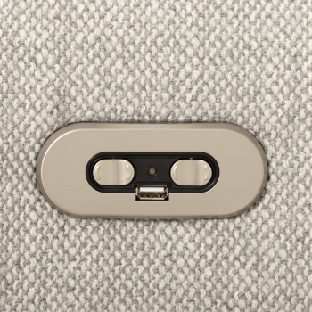 Kayla 2 Seater Electric Recliner, Light Grey