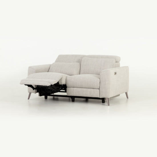 Kayla 2 Seater Electric Recliner, Light Grey