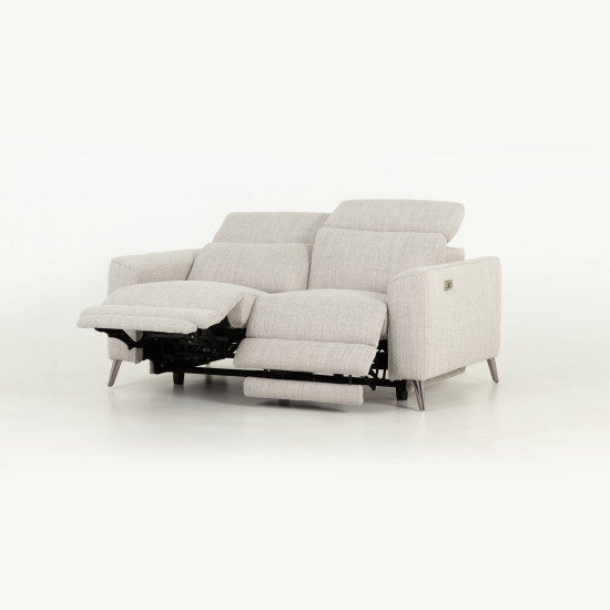 Kayla 2 Seater Electric Recliner, Light Grey
