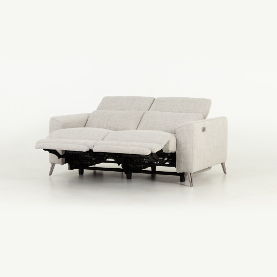 Kayla 2 Seater Electric Recliner, Light Grey