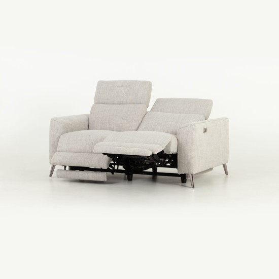 Kayla 2 Seater Electric Recliner, Light Grey