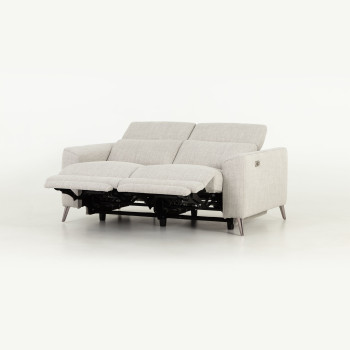 Kayla 2 Seater Electric Recliner, Light Grey