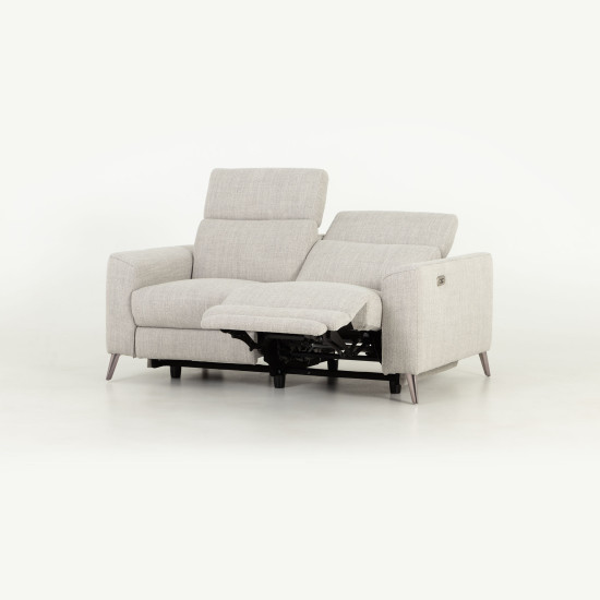 Kayla 2 Seater Electric Recliner, Light Grey