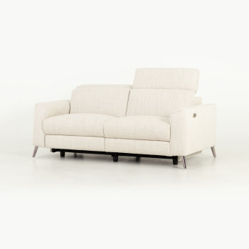 Kayla 3 Seater Electric Recliner, Cream