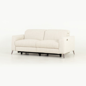 Kayla 3 Seater Electric Recliner, Cream