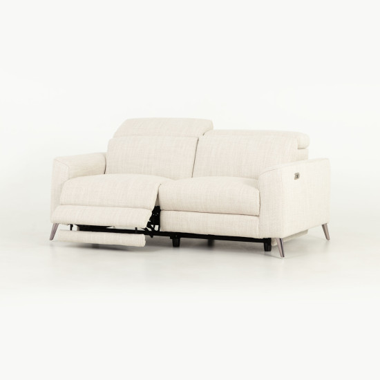 Kayla 3 Seater Electric Recliner, Cream