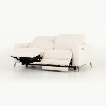 Kayla 3 Seater Electric Recliner, Cream