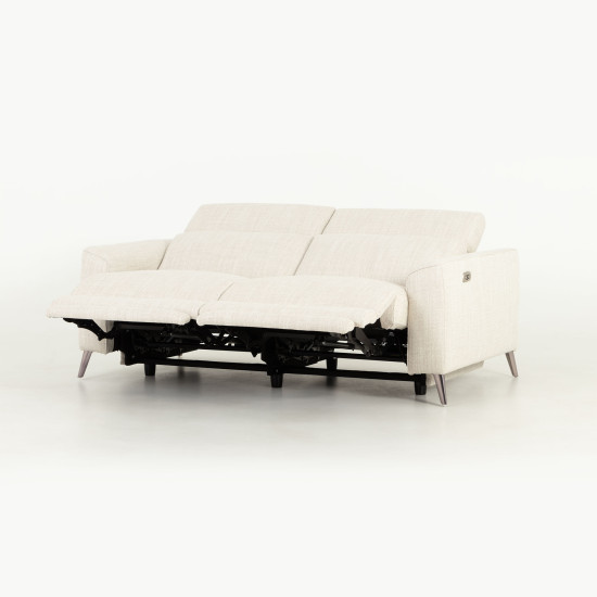 Kayla 3 Seater Electric Recliner, Cream