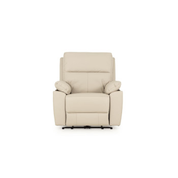 Gracey Leather Electric Recliner Chair, Light Grey