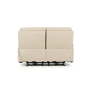 Gracey 2 Seater Leather Electric Recliner Sofa, Light Grey