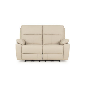 Gracey 2 Seater Leather Electric Recliner Sofa, Light Grey
