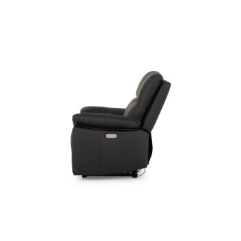 Gracey 2 Seater Leather Electric Recliner Sofa, Black