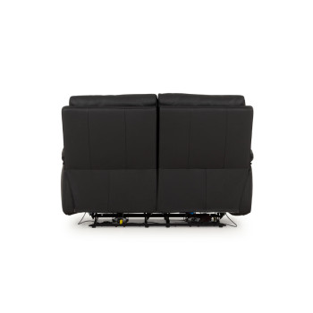 Gracey 2 Seater Leather Electric Recliner Sofa, Black