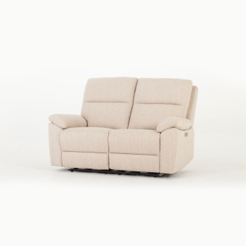 Gracey 2 Seater Fabric Electric Recliner Sofa, Taupe