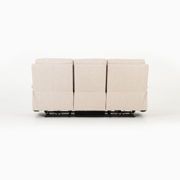 Gracey 3 Seater Fabric Electric Recliner Sofa, Taupe