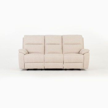 Gracey 3 Seater Fabric Electric Recliner Sofa, Taupe