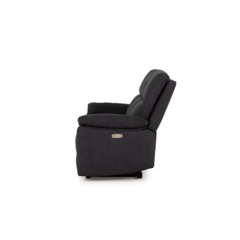 Gracey 3 Seater Fabric Electric Recliner Sofa, Charcoal