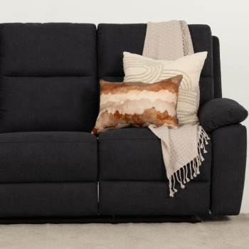 Gracey 3 Seater Fabric Electric Recliner Sofa, Charcoal