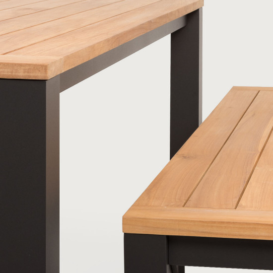 Ibiza Outdoor Bench Seat - W195, Gunmetal