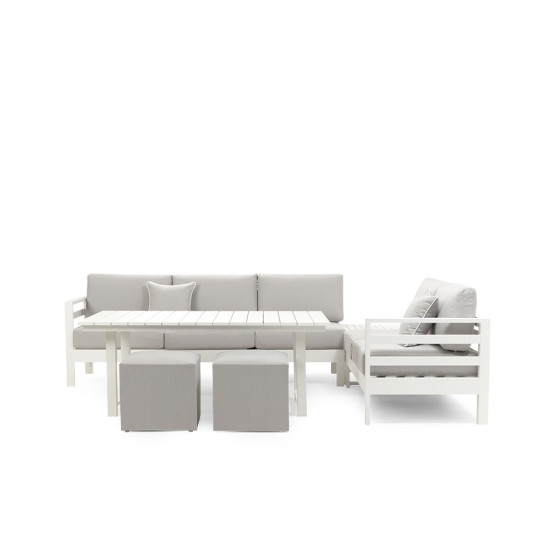 Sassy Outdoor Footstool, Venus Grey