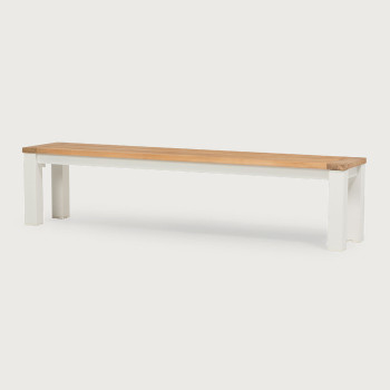 Ibiza Outdoor Bench Seat - W195, White