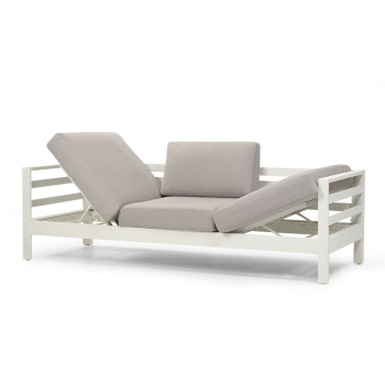 Venus Outdoor 3 Seater Sunlounger, White
