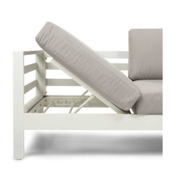 Venus Outdoor 3 Seater Sunlounger, White