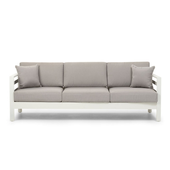 Venus Outdoor 3 Seater Sunlounger, White