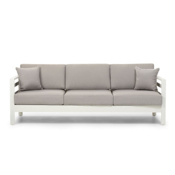 Venus Outdoor 3 Seater Sunlounger, White