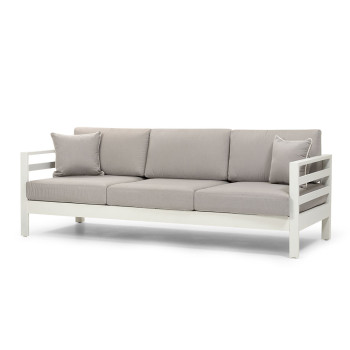 Venus Outdoor 3 Seater Sunlounger, White
