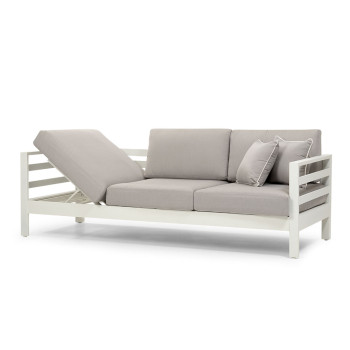 Venus Outdoor 3 Seater Sunlounger, White