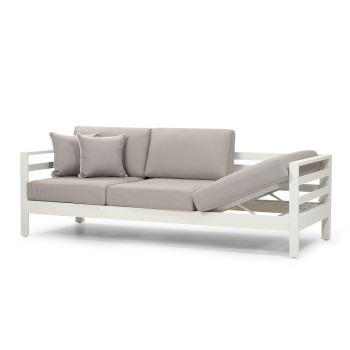 Venus Outdoor 3 Seater Sunlounger, White