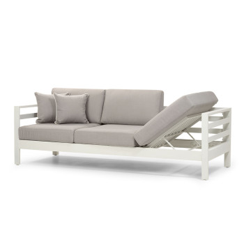 Venus Outdoor 3 Seater Sunlounger, White