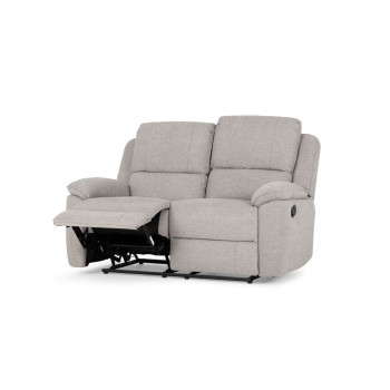Aiden 2 Seater Recliner, Light Grey